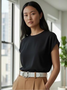 Dolce & Gabbana White Belt with Silver Buckle